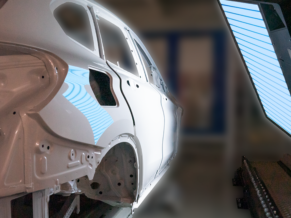 reflectCONTROL Automotive enables the fully automatic inspection of painted car bodies. These robotic systems enable the detection, three-dimensional measurement and classification of typical paint defects.